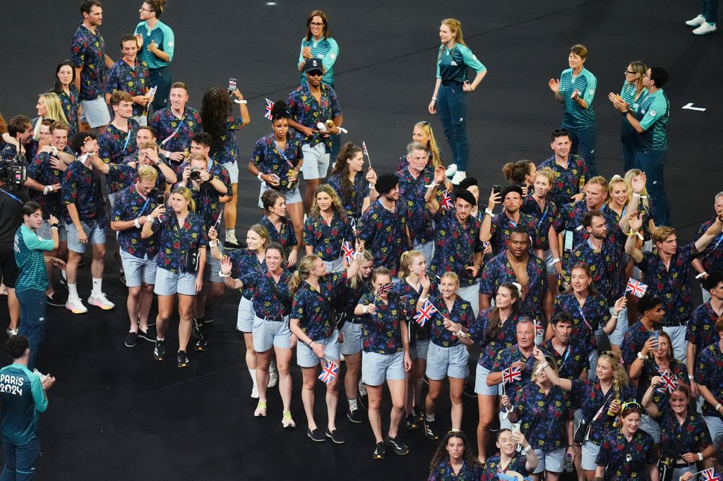 Team Great Britain arrive during the closing ceremony of the 2024 Paris Olympic Games , at the Stade de France, Paris. Picture date: Sunday August 11, 2024.