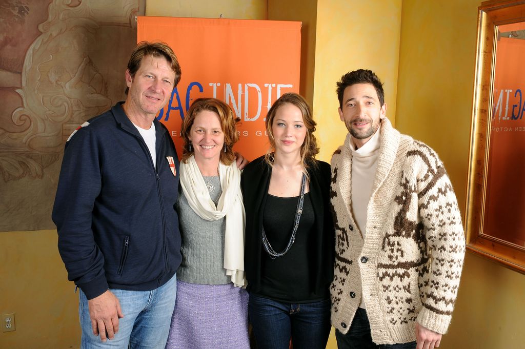 PARK CITY, UT - JANUARY 24:  (L-R) Actors Brett Cullen, Melissa Leo, Jennifer Lawrence  and Adrien Brody attend the SAGIndie Actors Brunch during the 2010 Sundance Film Festival at Cafe Terigo on January 24, 2010 in Park City, Utah.  (Photo by Fred Hayes/Getty Images)
