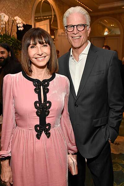 ted danson smiling with his wife mary steenberg