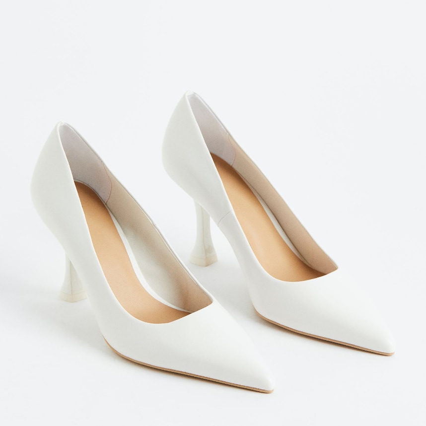 H&M white heels