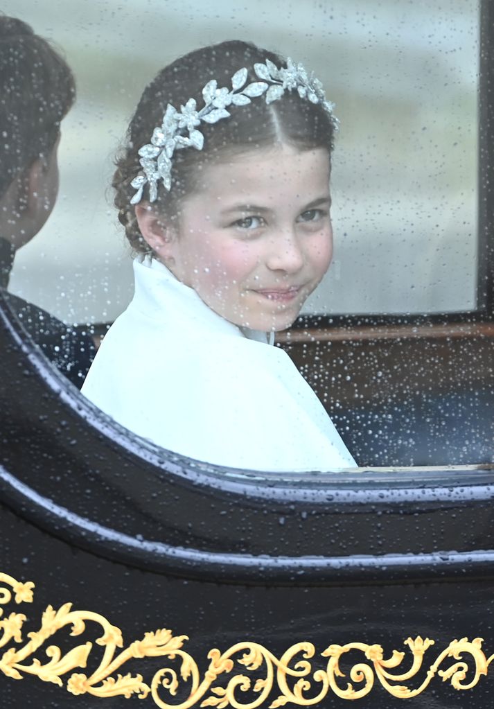 Princess Charlotte departs the Coronation of King Charles III and Queen Camilla 
