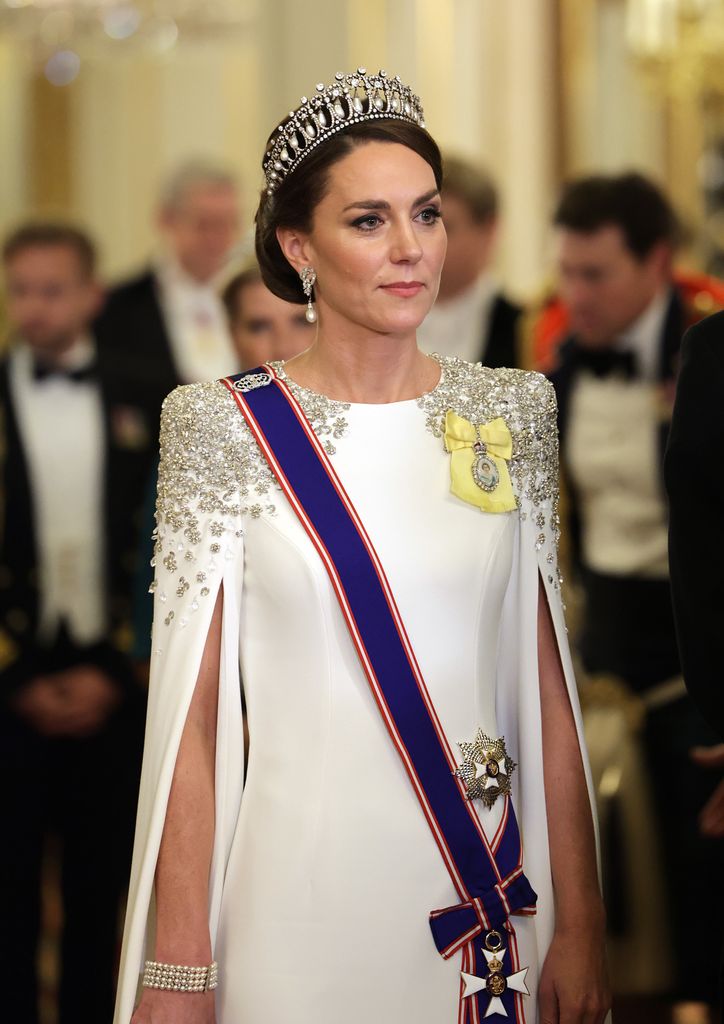 The Princess of Wales wears Lover's Knot tiara to South Africa state banquet