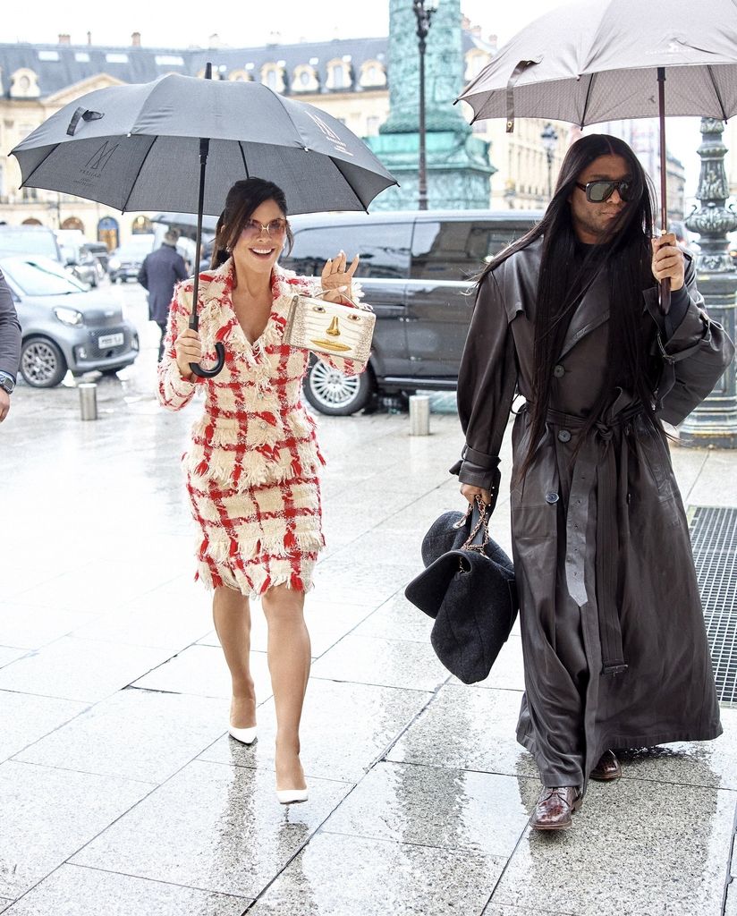 lauren sanchez tweed co-ord paris