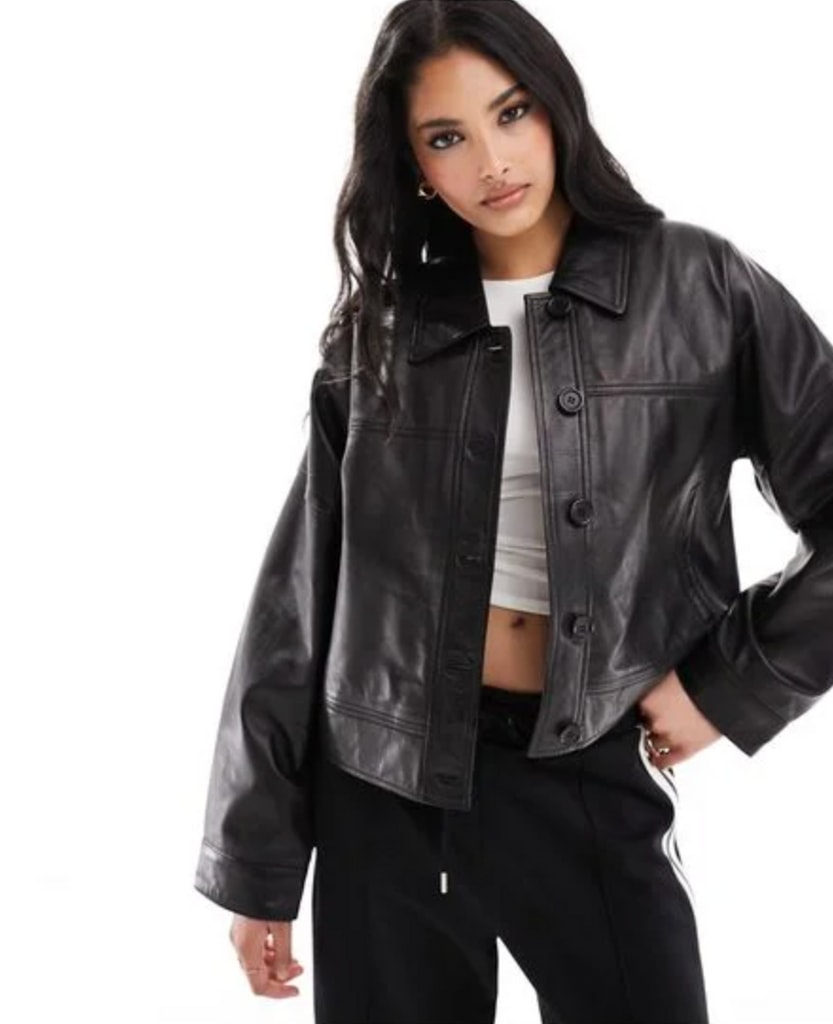 ASOS leather bomber