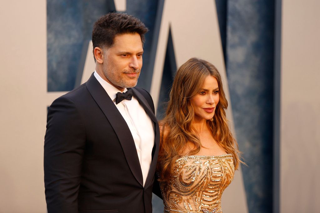 BEVERLY HILLS, CALIFORNIA - MARCH 12: Joe Manganiello and Sofia Vergara attend the 2023 Vanity Fair Oscar Party Dinner Arrivals at Wallis Annenberg Center for the Performing Arts on March 12, 2023 in Beverly Hills, California. (Photo by Robert Smith/Patrick McMullan via Getty Images)
