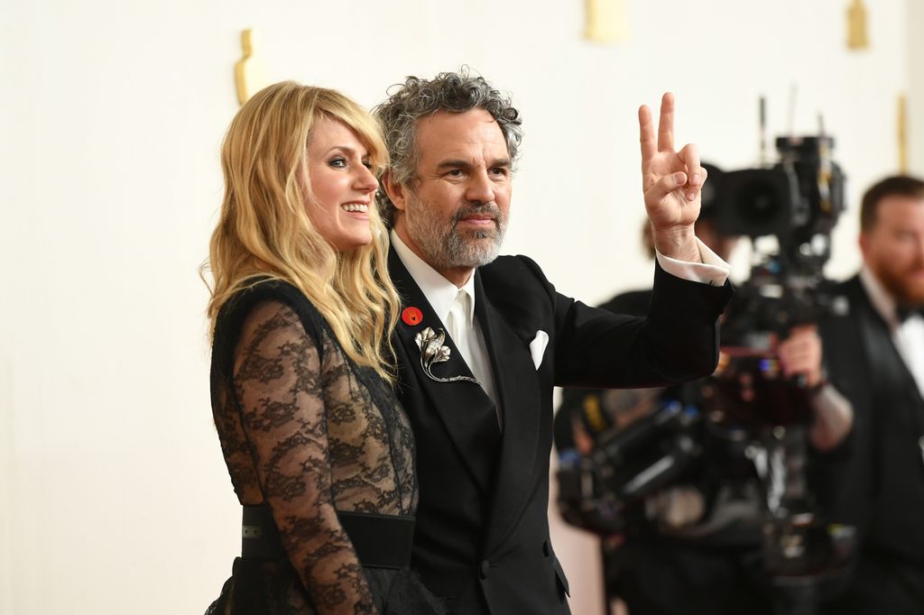 Sunrise Coigney and Mark Ruffalo attend the 96th Annual Academy Awards on