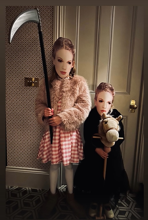 Georgia Tennant's kids in their costume for Halloween