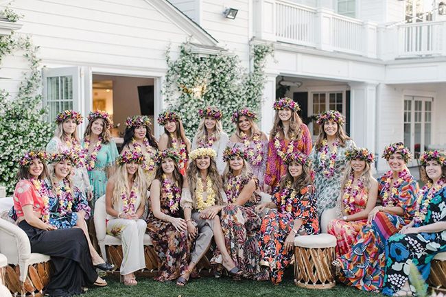 vanessa lachey posing with friends in garden at hawaii home