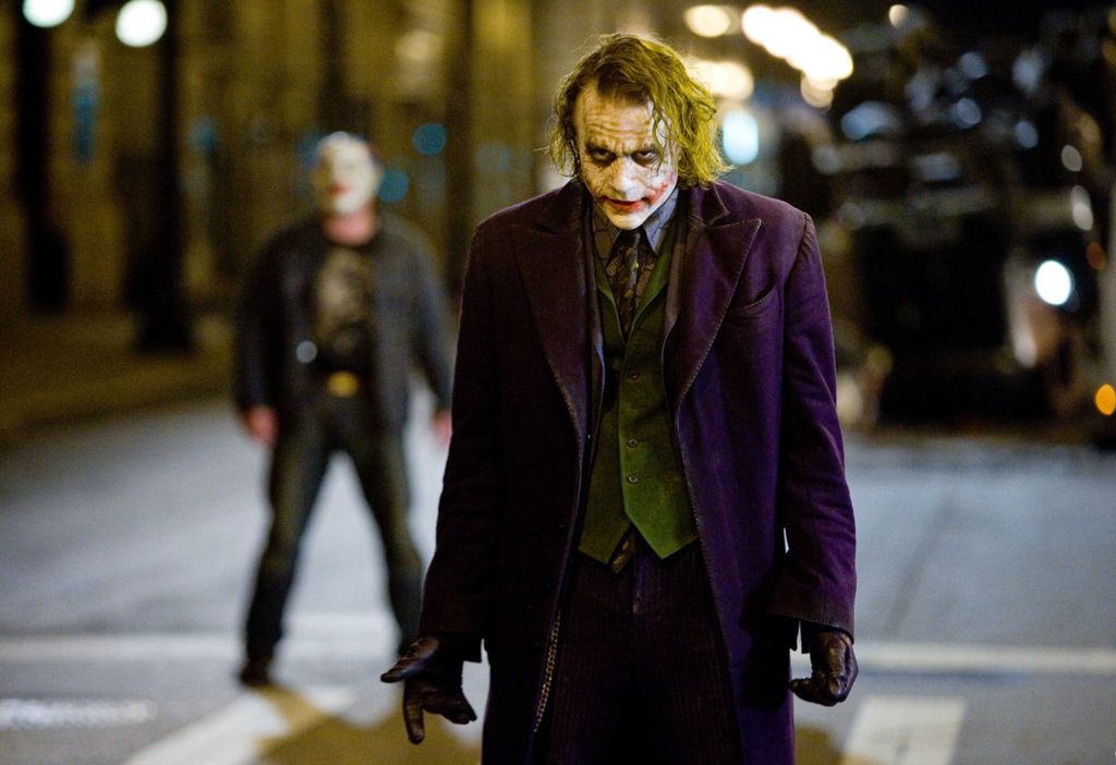 Heath Ledger as the Joker in The Dark Knight