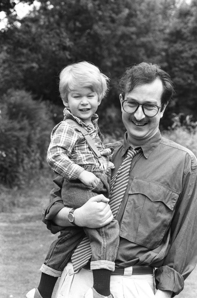 BBC Radio DJ Steve Wright with his son on July 01, 1988