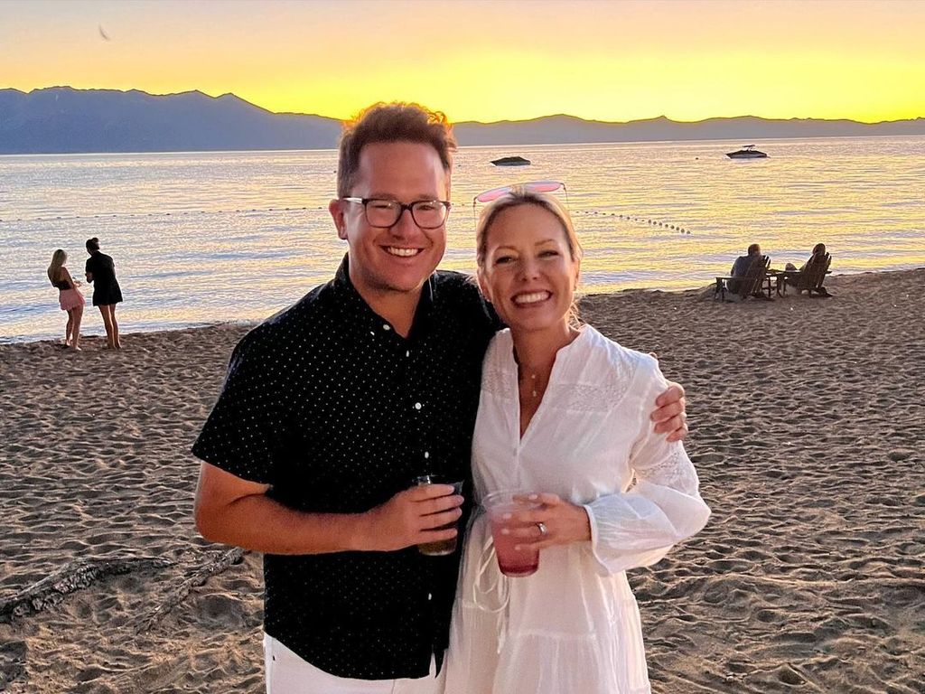 Dylan Dreyer looked stylish in a white dress as she posed on the beach with husband Brian