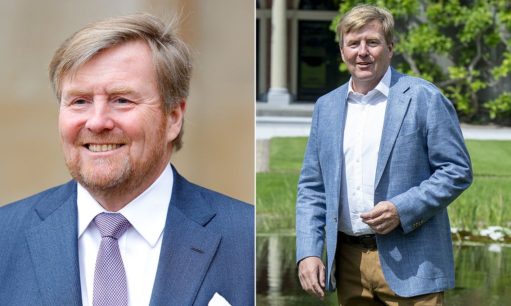 Split image of King Willem-Alexander without and without a beard