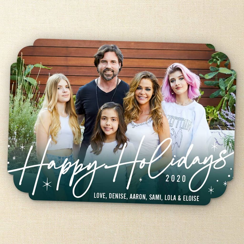 Denise Richards and her family pose for their 2020 Christmas card