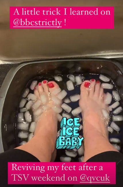 ruth feet ice bath