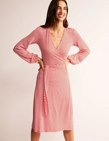 Joanna Jersey Midi Wrap Dress