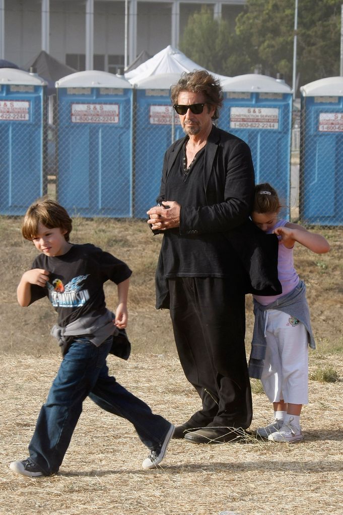 Al Pacino, his son Anton James, and his daughter Olivia Rose are seen at the Malibu Fair on August 31, 2008 in Malibu, California