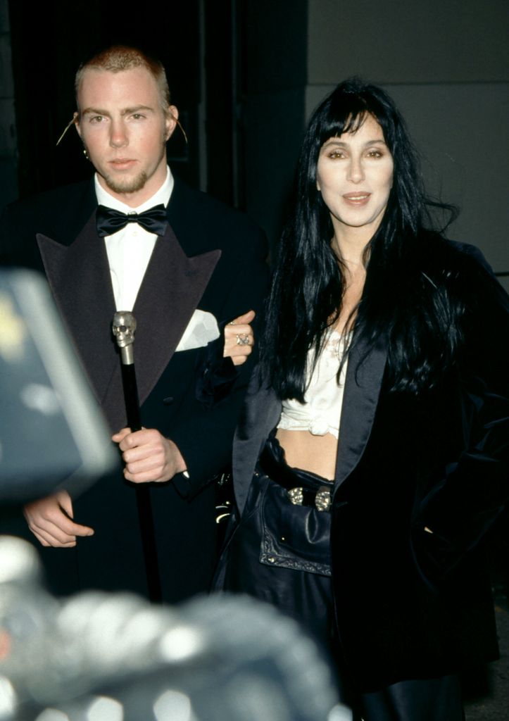 Elijah Blue Allman and Cher attend the 5th Annual Fire and Ice Ball to Benefit Revlon UCLA Women Cancer Center on December 7, 1994 at the 20th Century Fox Studios in Century City, California