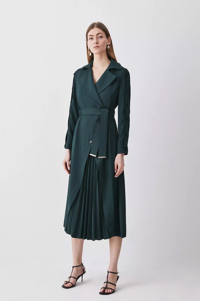 Karen Millen Green Coat Dress