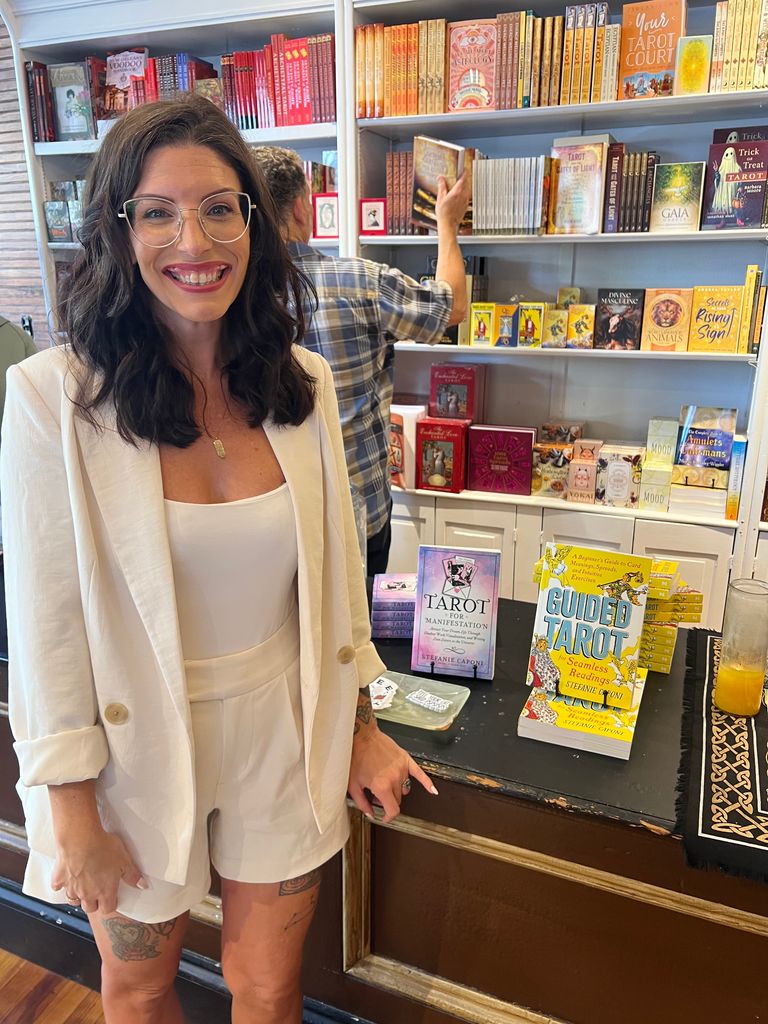 Stefanie at a book signing in New York