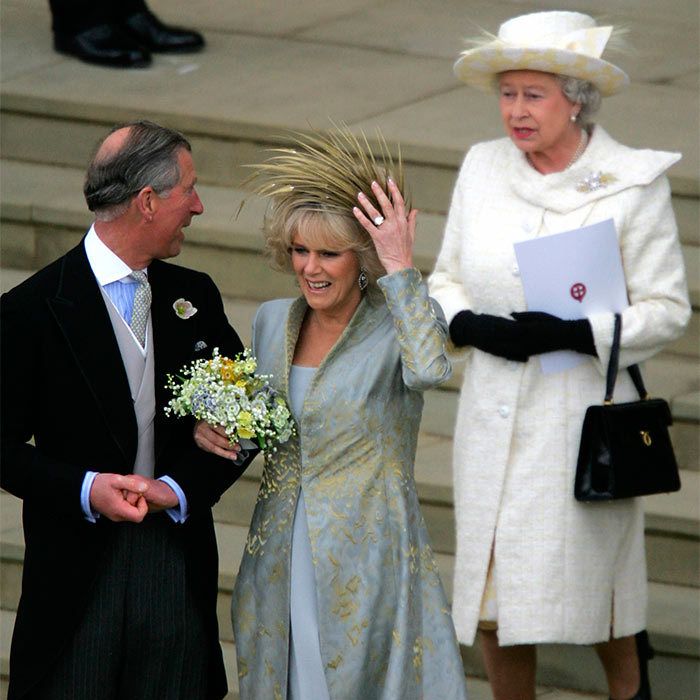 camilla charles wedding queen outfit