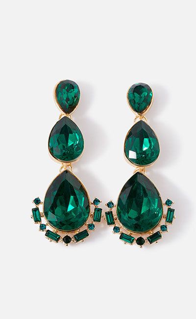 green earrings accessorize