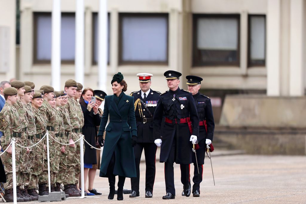 Kate smiles at young cadets