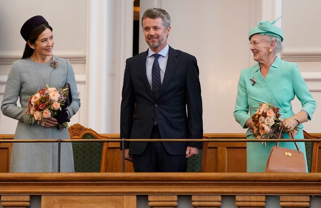 Mary smiling at frederik and queen margrethe