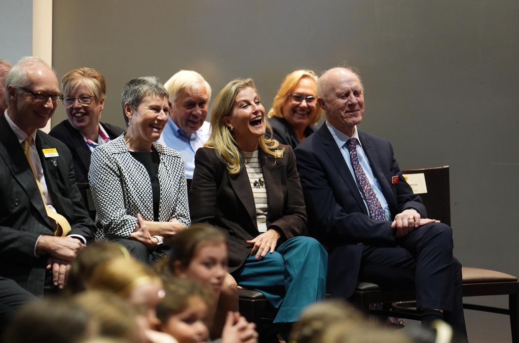 The Duchess of Edinburgh sitting laughing