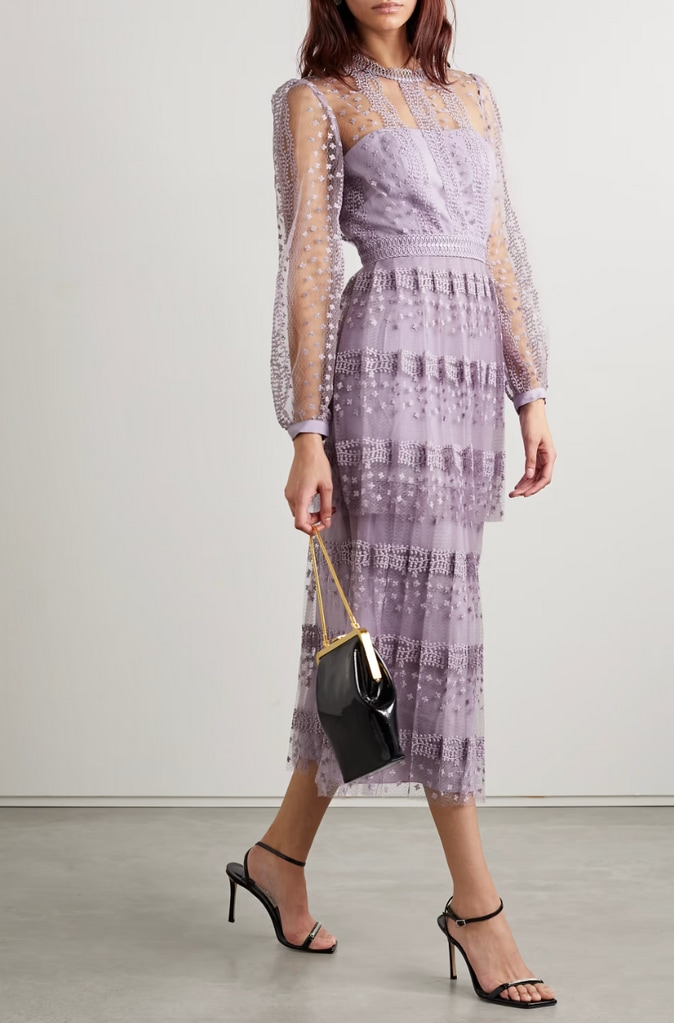 Self Portrait purple dress