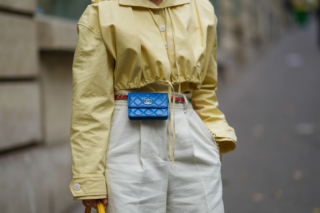 blue chanel purse