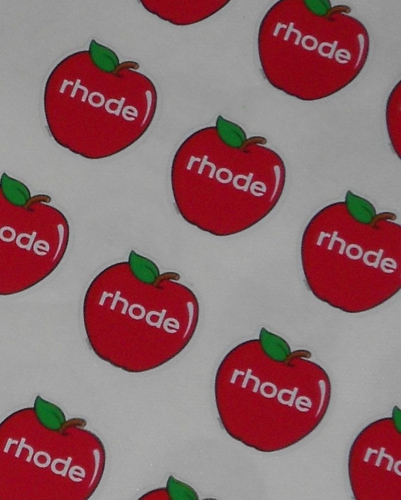 Rhode shared a close up of the stickers