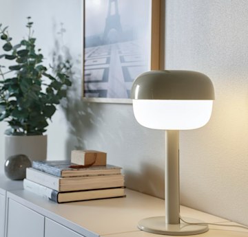 BLÅSVERK Table lamp, beige