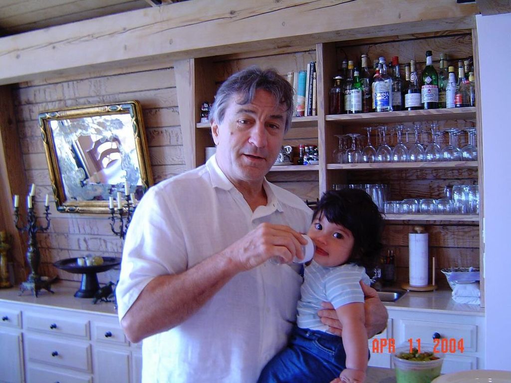 Robert De Niro cares for his daughter in a throwback photo shared on Instagram