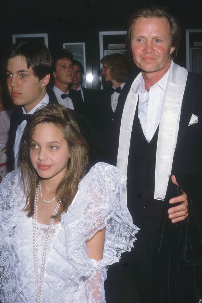 A young Angelina Jolie with dad Jon Voight