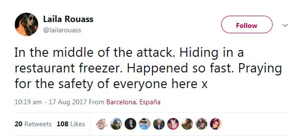 Laila Rouass Hides In Freezer During Barcelona Terror Attack Hello 5605