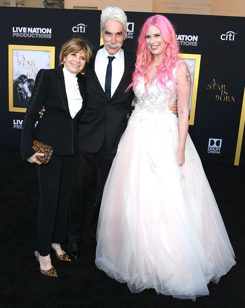 Sam Elliott, Katharine Ross;Cleo Rose Elliott arrives at the Premiere Of Warner Bros. Pictures' "A Star Is Born" at The Shrine Auditorium on September 24, 2018 in Los Angeles, California