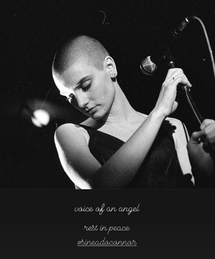 Photo posted by Sharon Osbourne on her Instagram Stories July 26 paying tribute to Sinéad O'Connor, who passed away aged 56.
