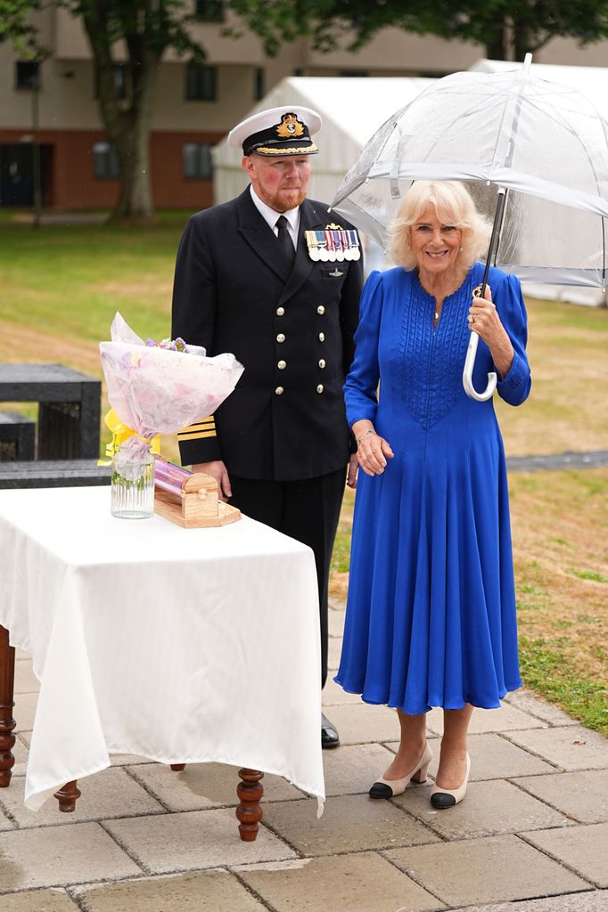 Queen Camilla was delighted with her gift