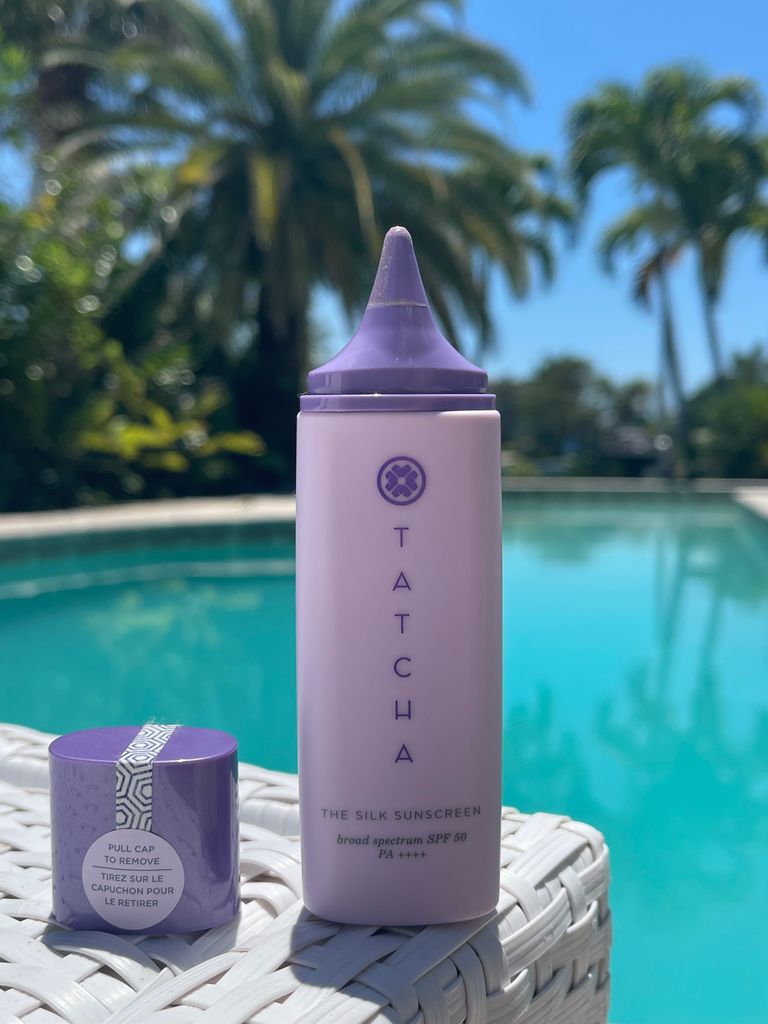 Donna loves the pointed nozzle of the Tatcha sunscreen