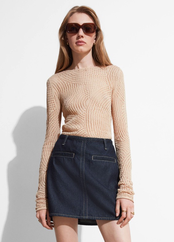 & Other Stories denim skirt