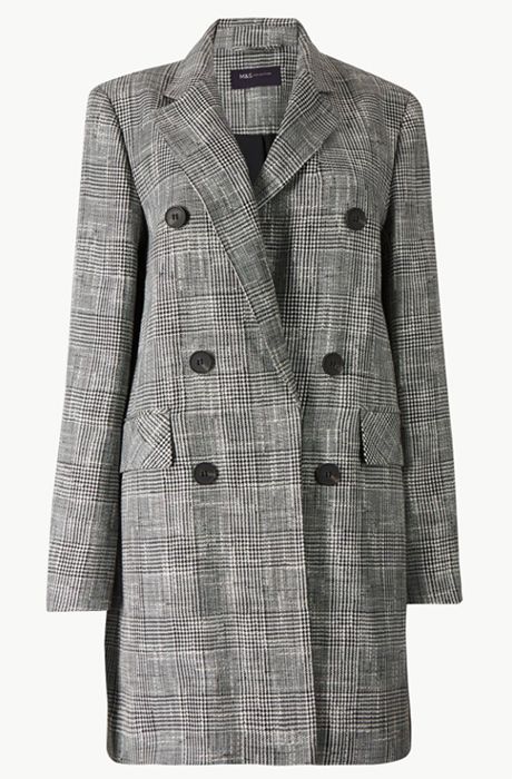 Marks & Spencer's grey plaid coat looks just like Pippa Middleton's ...