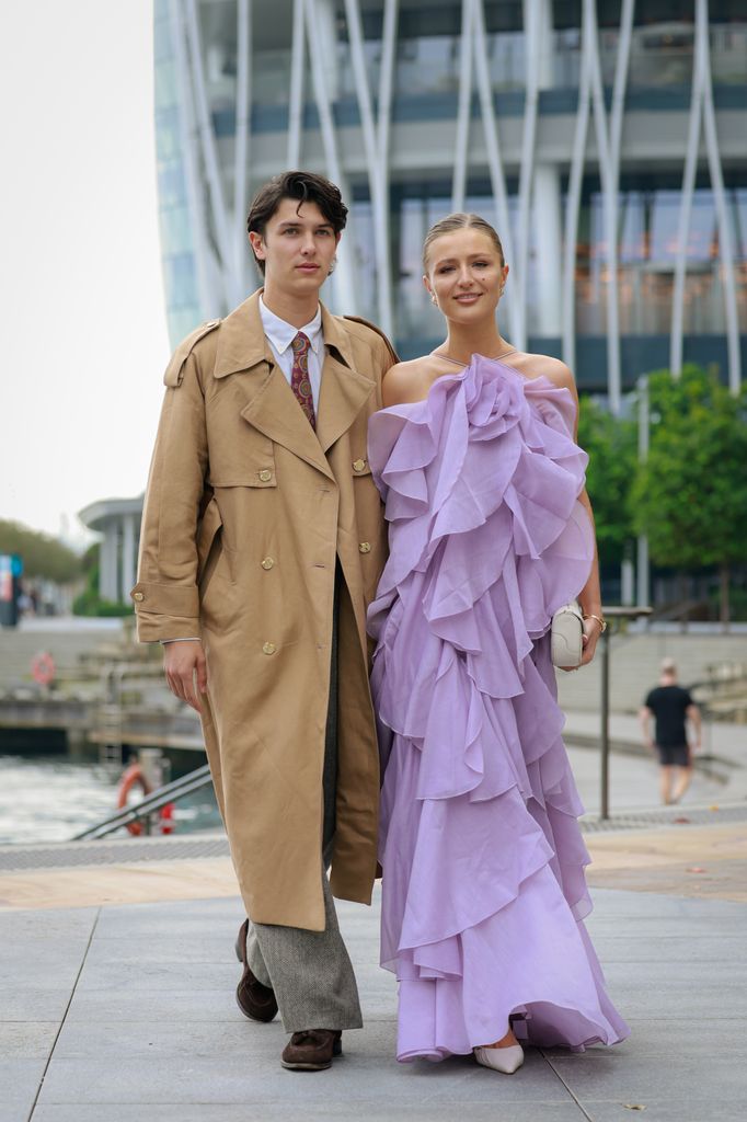 couple attending fashion show in sydney 