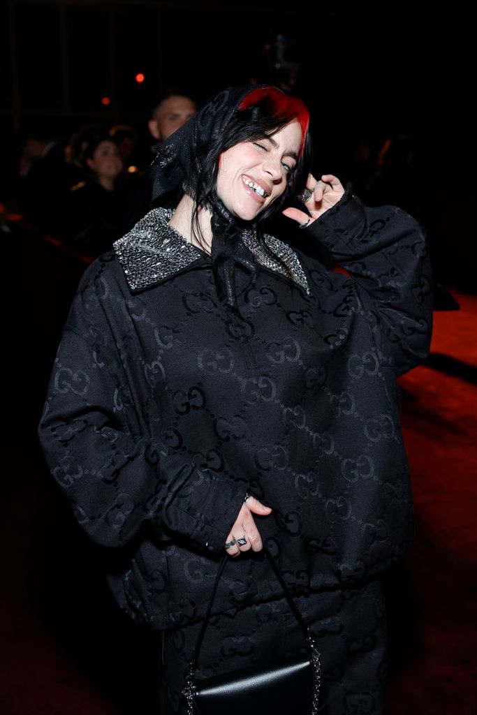 Billie Eilish, wearing Gucci, attends the 2023 LACMA Art+Film Gala, Presented By Gucci at Los Angeles County Museum of Art on November 04, 2023 in Los Angeles, California