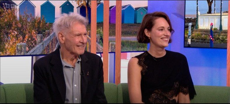 harrison ford phoebe waller bridge smiling the one show
