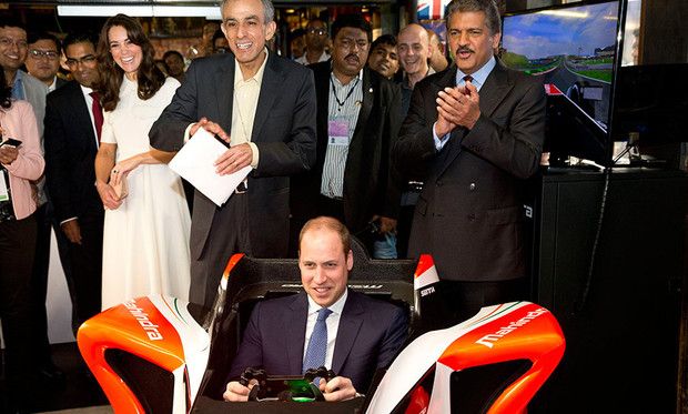 Prince William playing video games