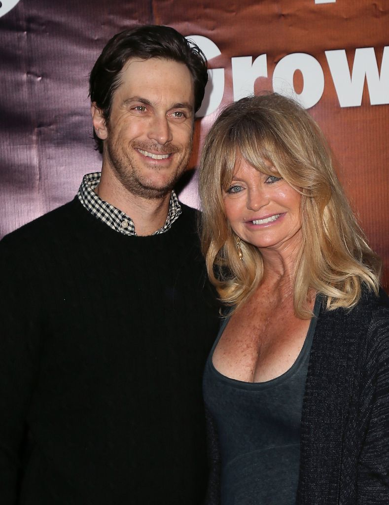 Oliver Hudson and mother actress Goldie Hawn attend the premiere of Roadside Attractions' & Godspeed Pictures' "Where Hope Grows" at ArcLight Cinemas on May 4, 2015 in Hollywood, California