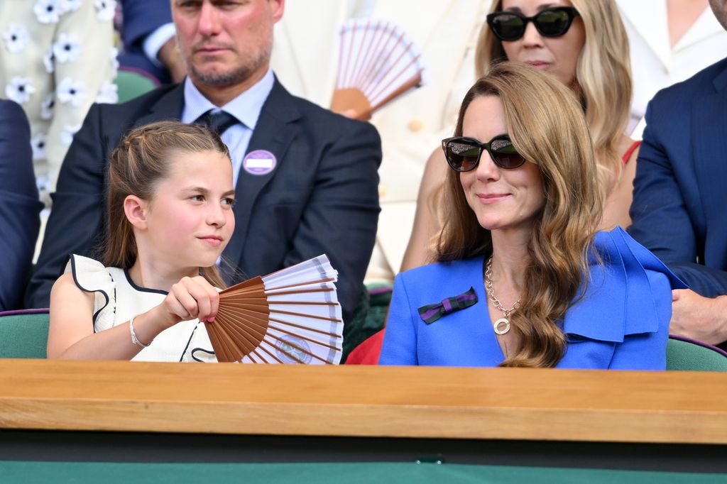 Princess Charlotte fanning kate in royal box 