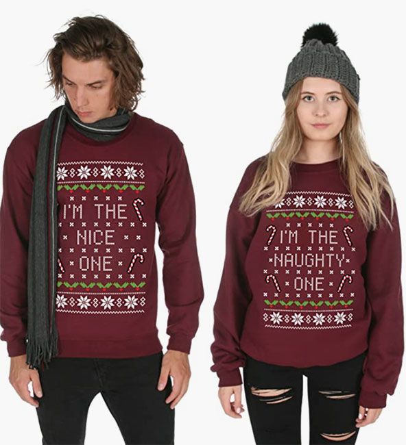 burgundy couples jumpers