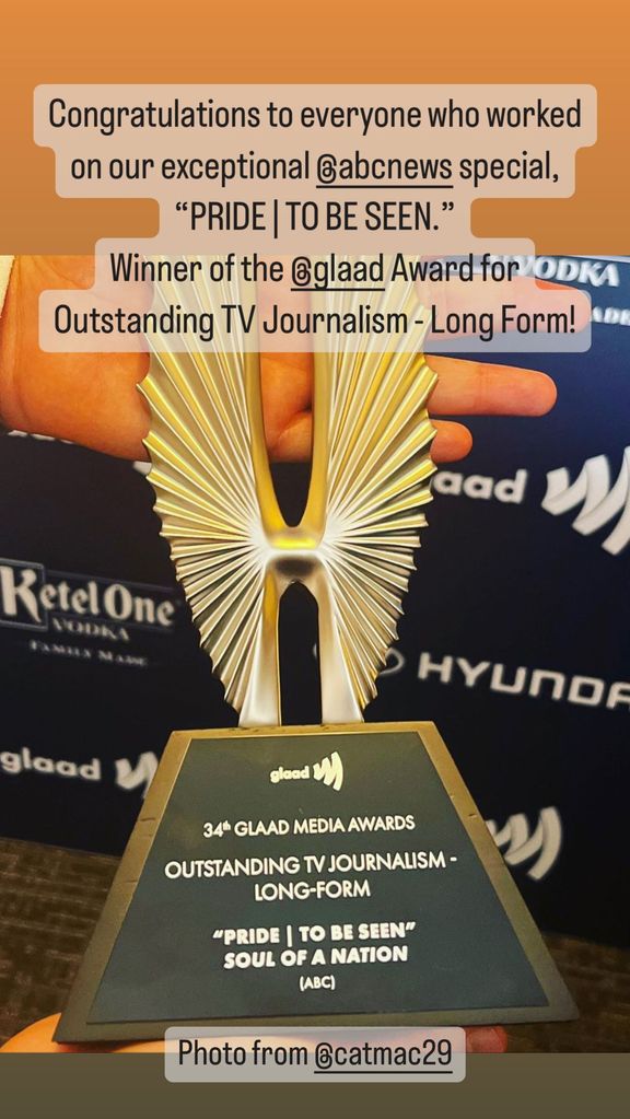 ABC News was awarded with a GLAAD Award