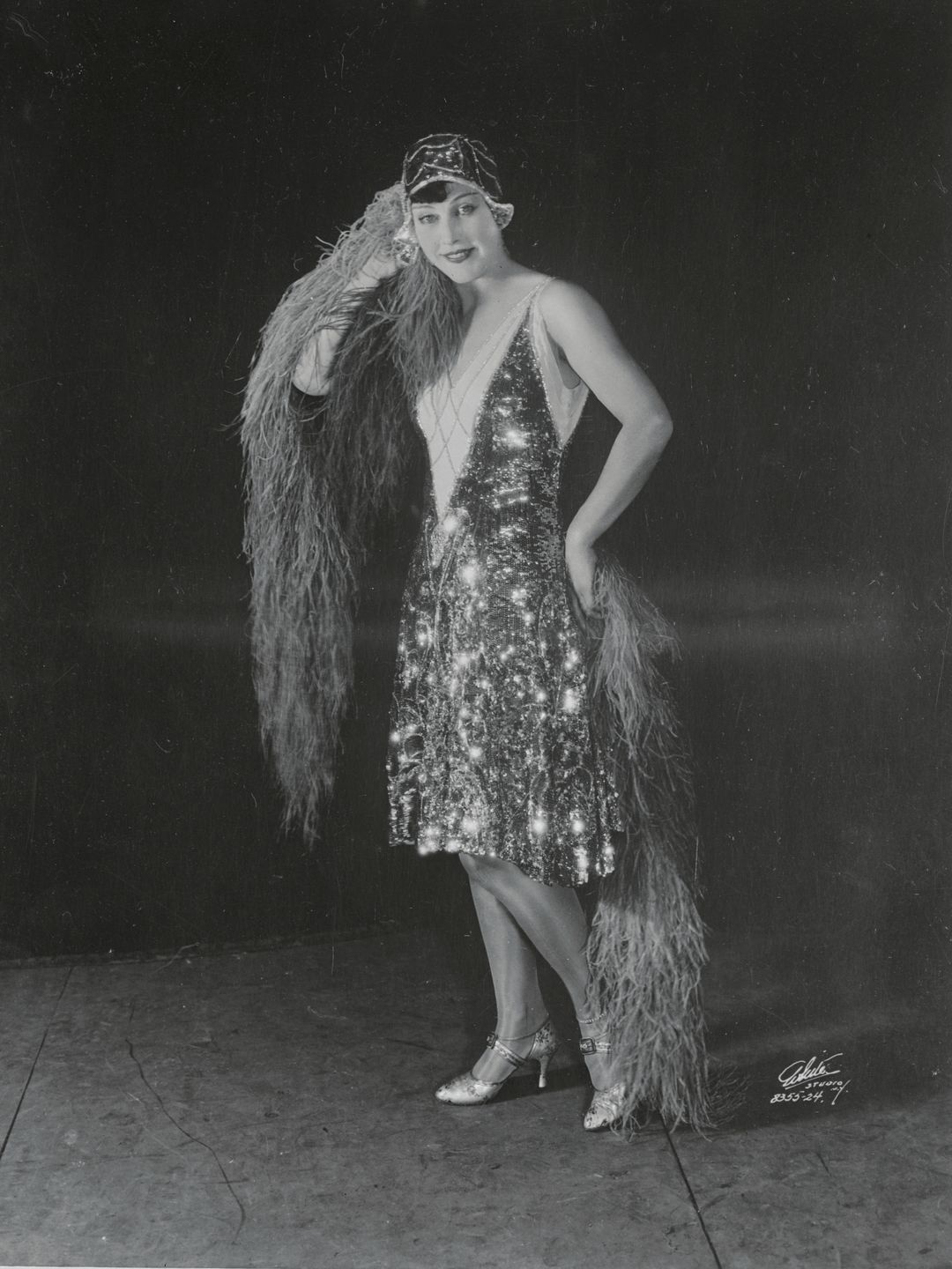 Cleo Mayfield rocks a super glitzy dress in 1927 